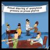 Cartoon: Meeting of anonymous ... (small) by Anjo tagged anonymous,meeting,press,photo