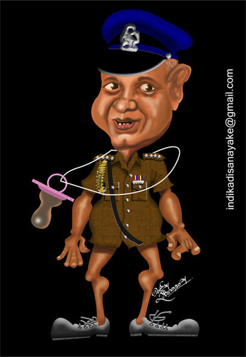 Cartoon: Sri Lanka Police and Politics (medium) by indika dissanayake tagged police