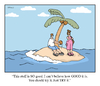 Cartoon: coconut desserted island (small) by creative jones tagged canoe,palm,tree,desert,island,narrative