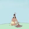 Cartoon: Zip File (small) by creative jones tagged american,indian,native,fire,making