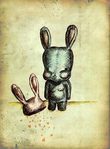 Cartoon: Misery is a Bunny (medium) by LUIS PEREZ PEREZ tagged bunny