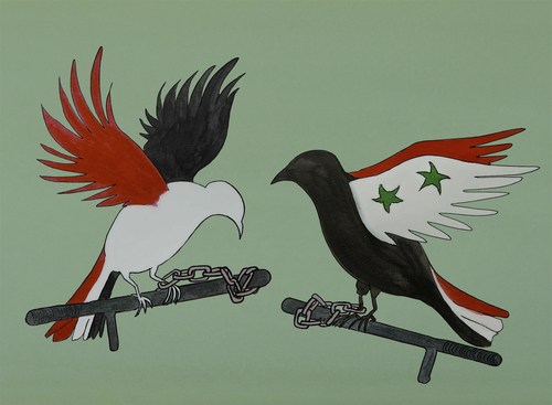 Cartoon: yemen syrie (medium) by No tagged yemen,syrie,syria,dictature,repression