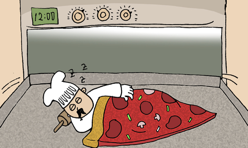 Cartoon: Pizza Dream (medium) by Musluk tagged pizzapitch