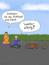Cartoon: BUDDHA Spruch (small) by Frank Zimmermann tagged bild blond buddha cartoon humor hund jagen kaninchen kissen laufen lustig mann rennen spruch jagd