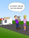 Cartoon: Fehlkauf (small) by Frank Zimmermann tagged fehlkauf mann frau kiosk koala bär cola schirm wut