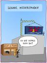 Cartoon: missverstandener Slogan (small) by Frank Zimmermann tagged missverstandener slogan red bull piano flügel shop industrie kran werbetafel