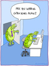 Cartoon: turtle office (small) by Frank Zimmermann tagged turtle office desk job computer chair door blue