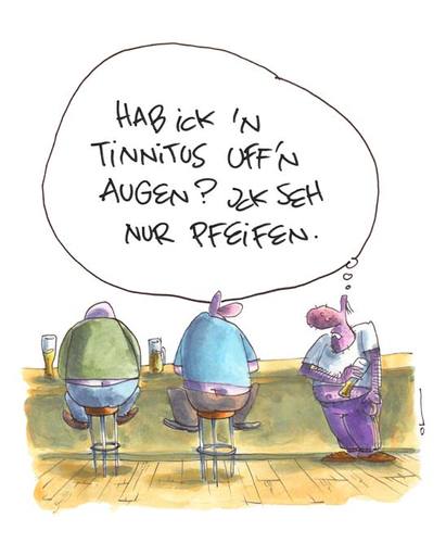 Cartoon: Pfeifen (medium) by OL tagged tinnitus,saufen,bier,bar,kneipe