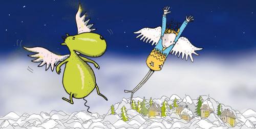 Cartoon: Engel und anderes Geflügel (medium) by ali tagged engel,angel,weichnacht,christmas,winter
