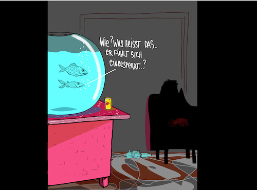 Cartoon: Stay at home (medium) by ali tagged quarantine,qaurantäne,quarantine,qaurantäne