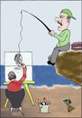Cartoon: FISHING (small) by AHMEDSAMIRFARID tagged ahmed,samir,farid,fishing,egyptair,cartoon,caricature
