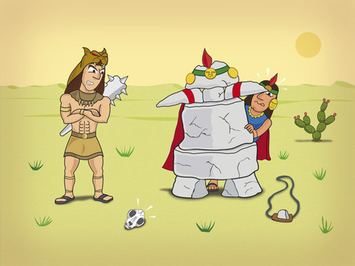 Cartoon: Leyenda Inca (medium) by PAICHE tagged anqoayllo,guerreros,inka,inca,cuzco,apurimac,andahuaylas,chanca,chanka