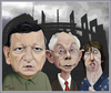 Cartoon: Barroso  Rompuy  Ashton. (small) by Maria Hamrin tagged eu,brussels,luxemburg,strasbourg,euro,farage,russia