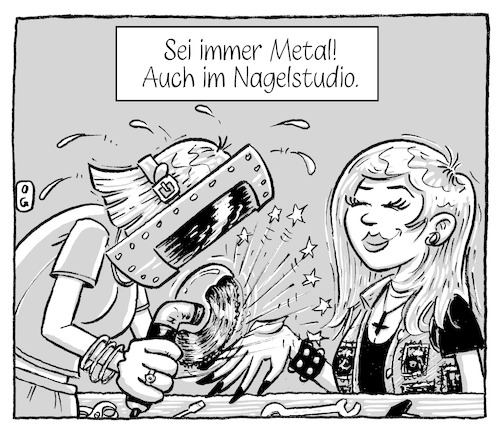 Cartoon: Nagelstudio (medium) by Oliver Gerke tagged frauen