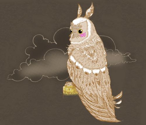 Cartoon: Owl (medium) by alexdantas tagged owl,sky