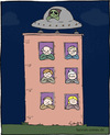 Cartoon: Aliens (small) by Hannes tagged aliens,außerirdische,fliegende,untertasse,ufo