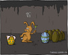 Cartoon: Oster-Alien (small) by Hannes tagged alien,ostereier,osterhase,ostern,überraschungsei