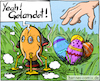 Cartoon: Osteraliens (small) by Hannes tagged aliens außerirdische ostern osterei rakete rocket easter easteregg invasion explorer ei egg