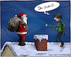 Cartoon: showdown (small) by Hannes tagged weihnachten,xmas,weihnachtsmann,dieb,einbrecher,schnee,winter,santaclaus,burglar