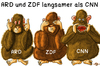 Cartoon: Berichterstattung ARD ZDF (small) by PuzzleVisions tagged puzzlevisions ard zdf berichterstattung langsam slow cnn