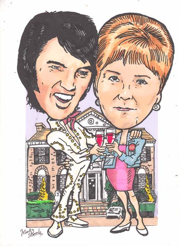 Cartoon: Private Commission (medium) by Marty Street tagged elvis
