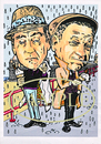 Cartoon: Sid and Tony (small) by Marty Street tagged sid,james,tony,hancock,carry,on,films