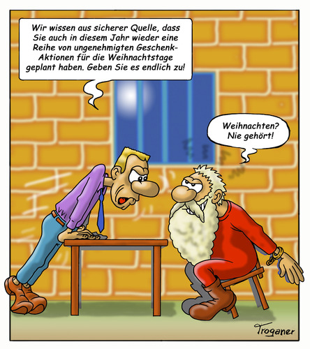 Cartoon: Der übliche Verdächtige (medium) by Troganer tagged weihnachten,weihnachtsmann,geschenke,kommerz