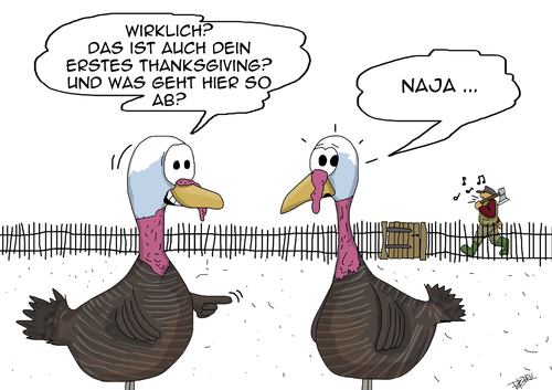 Cartoon: Happy Thanksgiving (medium) by pierre-cda tagged thanksgiving,erntedank,erntedankfest