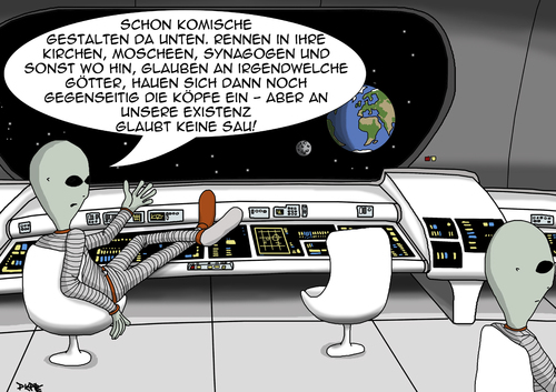 Cartoon: Komische Gestalten (medium) by pierre-cda tagged kirche,religion,glaube,gott,weltanschauung,ethik