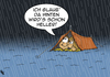 Cartoon: es wird heller (small) by pierre-cda tagged regen zelten wetter wasser sommer urlaub