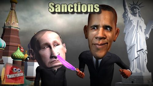 Cartoon: Sanctions (medium) by TwoEyeHead tagged putin,obama,usa,russia,ukraine