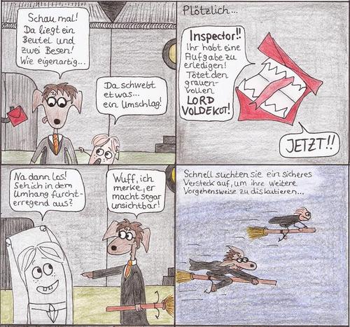 Cartoon: Inspector Snoozl-Avada Kedavra (medium) by Jakobine tagged fussball,inspector