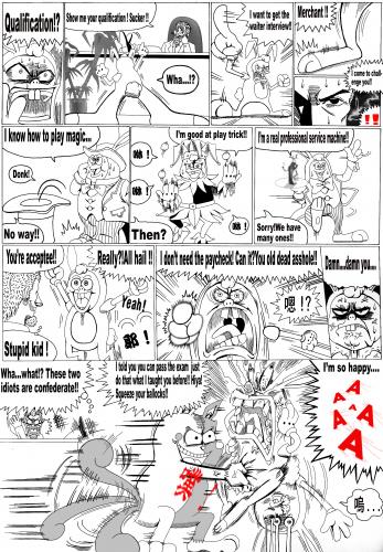 Cartoon: Bunny Jumps interview (medium) by DJ SAVIOR tagged animals,art,beziehung,caricature,cartoon,character,comic,design,dog,frau,girl,humor,humour,illustration,line,love,man,mann,music,tiere,woman,bunny,jump,freaks