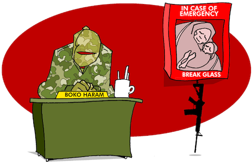 Cartoon: Break glasses (medium) by Amorim tagged bokoharam,nigeria,terrorism,bokoharam,nigeria,terrorism