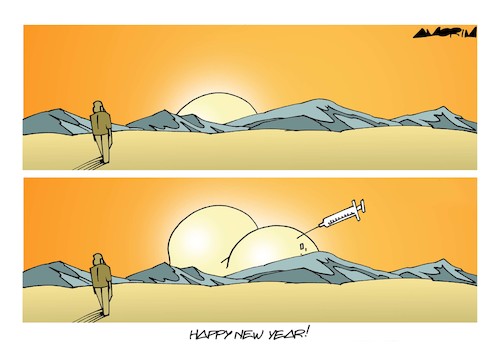 Cartoon: Hope (medium) by Amorim tagged covid,19,vaccine,pandemic