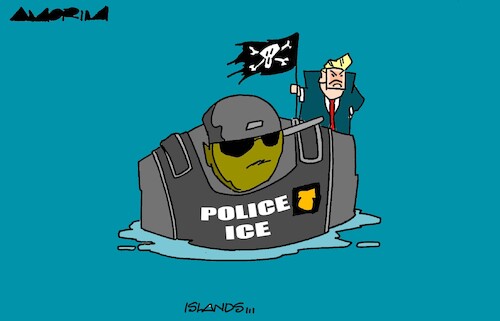 Cartoon: Islands (medium) by Amorim tagged trump,icepolicy,immigration,trump,icepolicy,immigration