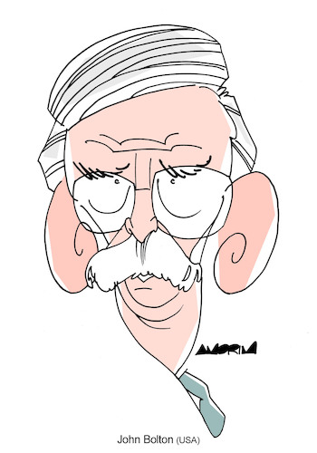 Cartoon: John Bolton (medium) by Amorim tagged john,bolton,usa