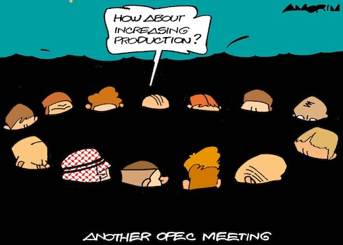 Cartoon: OPEC (medium) by Amorim tagged opec,petroleum,pricewar,opec,petroleum,pricewar