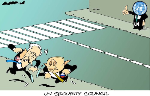 Cartoon: Resolutions (medium) by Amorim tagged un,putin,biden,ukraine
