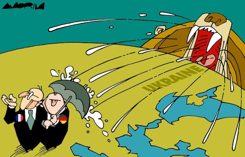 Cartoon: Russia Ukraine crisis (medium) by Amorim tagged russia,ukraine,europe