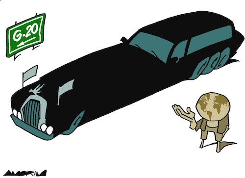 Cartoon: Take a ride (medium) by Amorim tagged g20,summit,brasil,inequalities