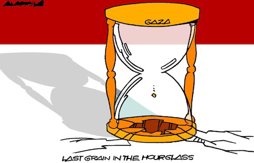 Cartoon: Time passing (medium) by Amorim tagged israel,gaza,peace,israel,gaza,peace