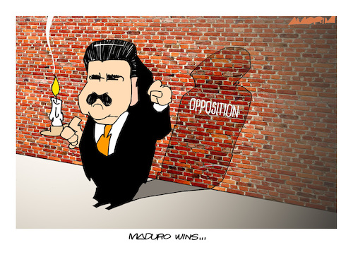 Cartoon: Venezuela Elections (medium) by Amorim tagged nicolas,maduro,venezuela