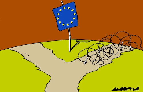 Cartoon: Ways (medium) by Amorim tagged european,union,elections,far,right,european,union,elections,far,right