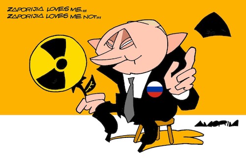 Cartoon: Zaporizhzhia II (medium) by Amorim tagged putin,ukraine,zaporizhzhia,putin,ukraine,zaporizhzhia,russia