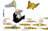 Cartoon: Butterfly Hunting (small) by Amorim tagged bitcoin,cryptocurrency,fraud