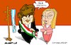 Cartoon: Presidential sash (small) by Amorim tagged argentina,italia,javier,milei,giorgia,meloni