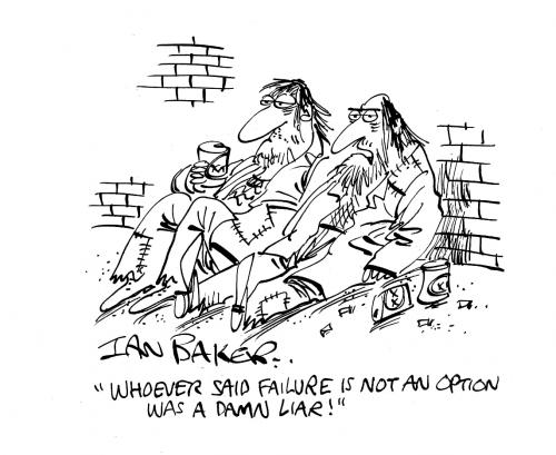 Cartoon: Magazine Gag (medium) by Ian Baker tagged poverty,tramps,failure,homeless