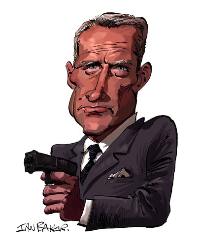 Cartoon: Red Grant (medium) by Ian Baker tagged guy,bad,007,sixties,gun,villain,love,with,russia,from,spies,caricature,bond,james,shaw,robert,grant,red