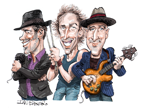 Cartoon: The Music of Cream (medium) by Ian Baker tagged ian,baker,caricature,music,gigs,rock,60s,cream,eric,clapton,ginger,jack,bruce,kids,blues,will,johns,kofi,malcolm